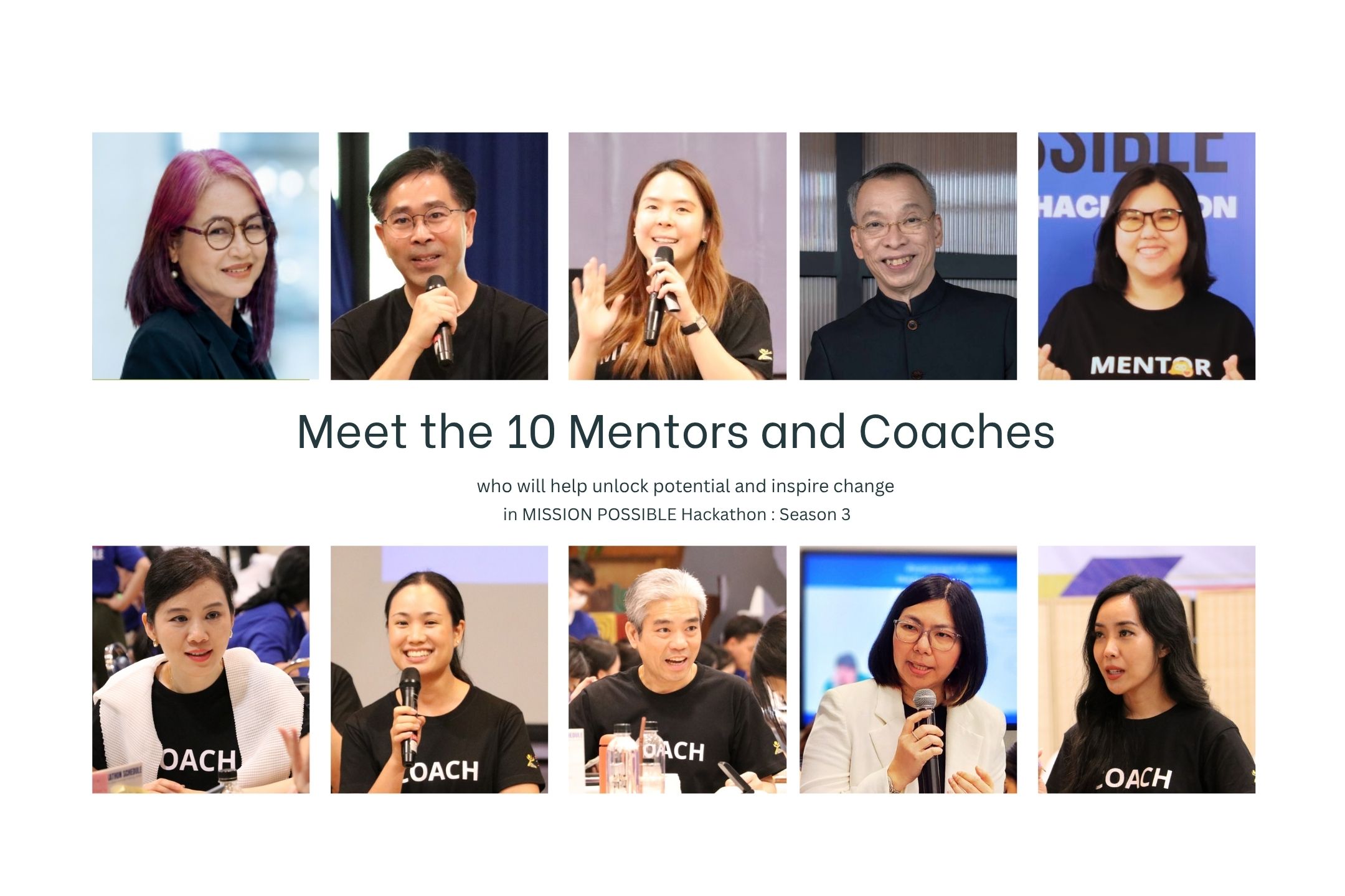 Meet the 10 Mentors and Coaches - Mission Possible: Social Hackathon